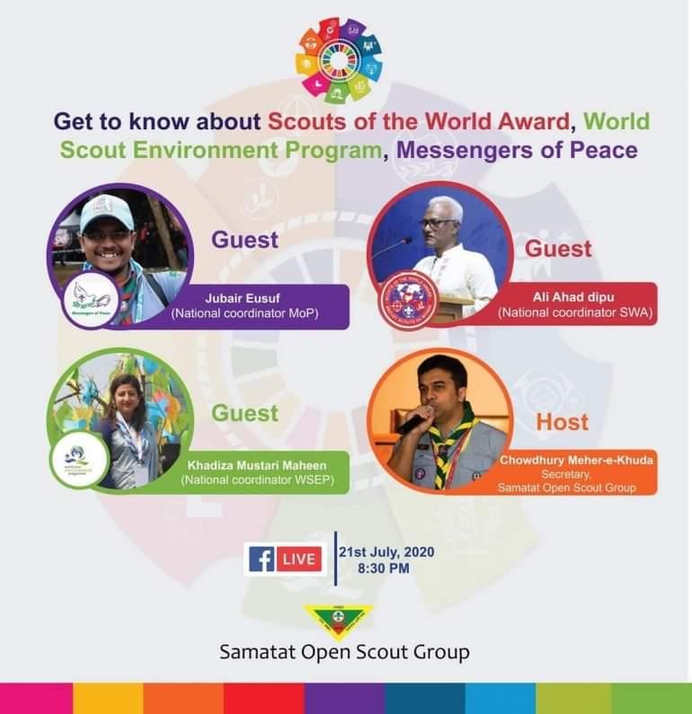 Get to know about Scouts Of The World Award,World Scout Enviroment Program,Messengers Of Peace By Samatat Open Scout Group.