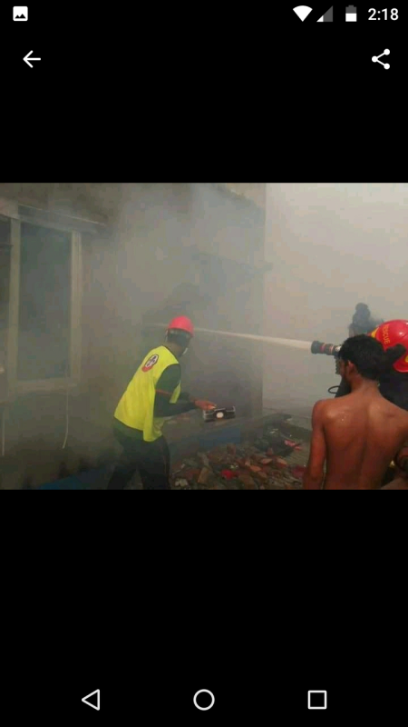 scouts working on stopping fire 