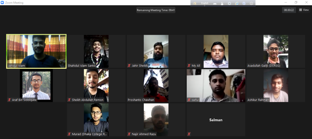 Online scout meeting by Dhaka college rover scout group 