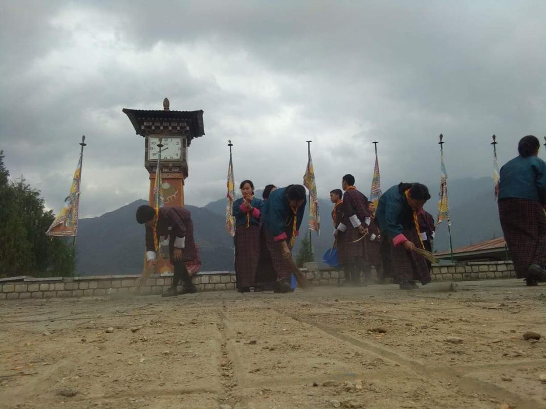 Involving in cleaning  assembly  ground 