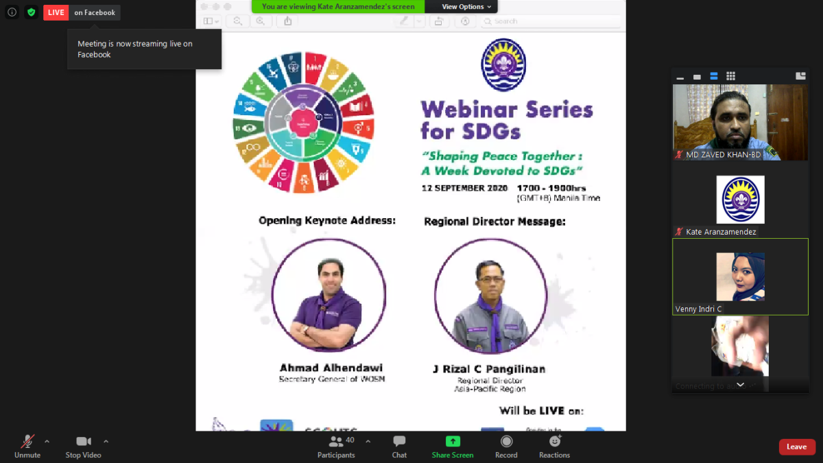 Webinar Series for Scouts for SDGs(Day1)