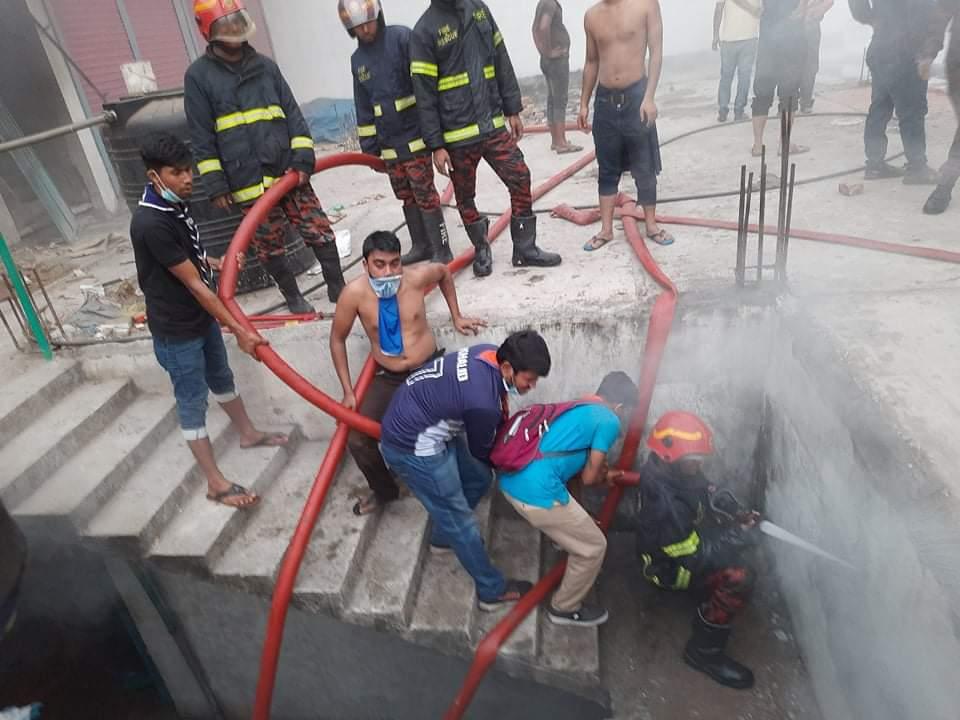 Providing assistance to the fire service in case of fire in Barabazar.