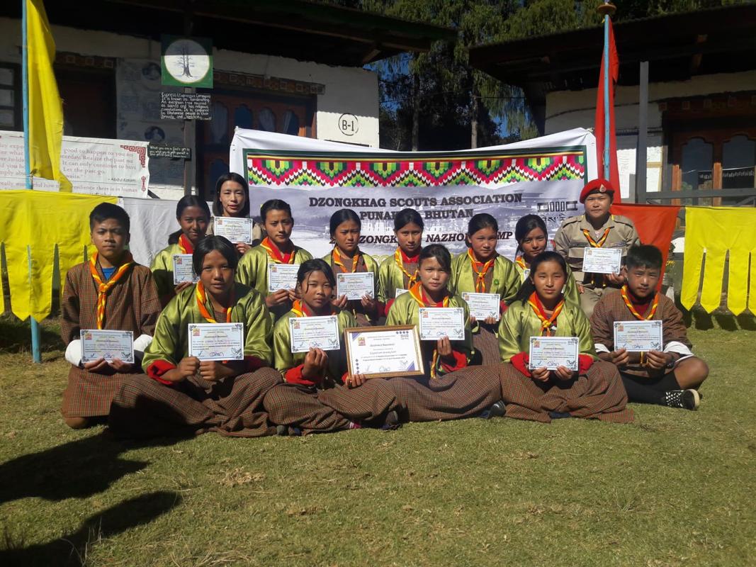9 different schools participated in scouting camp 2019, Punakha