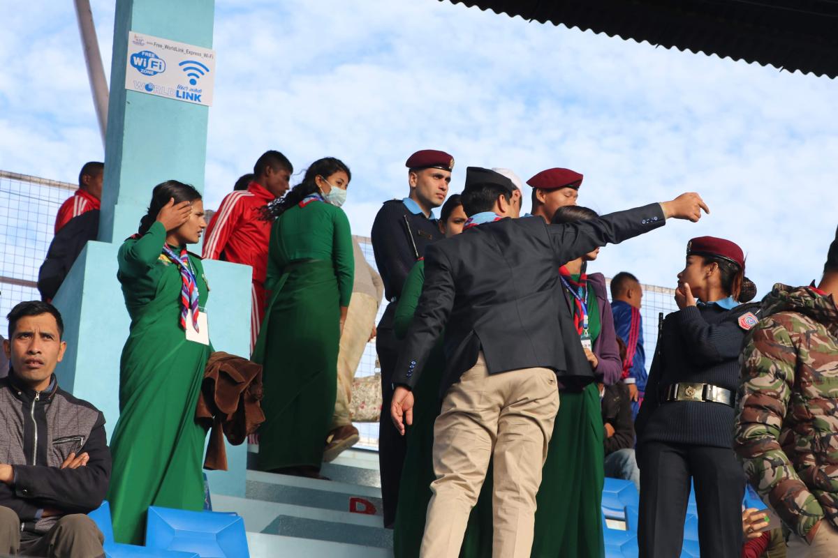 Volunteering The Opening of South Asian Games