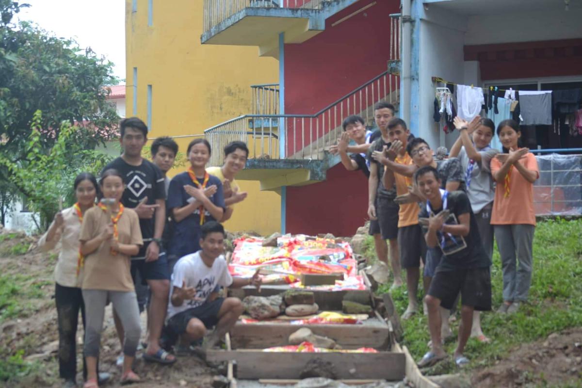 Construction of footpath from hostel to Infirmary