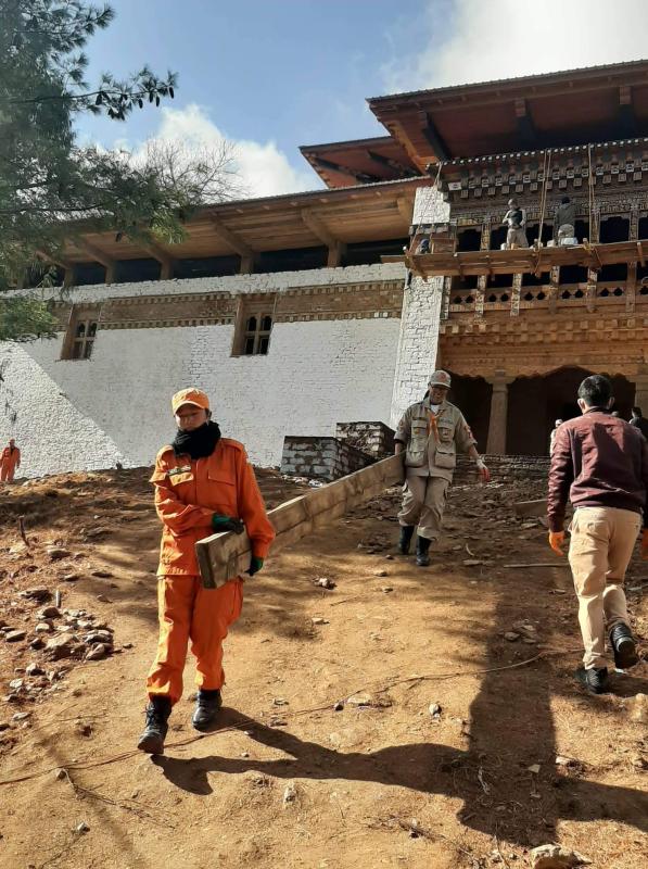 Refurbition of Wangditse Lhakhang 