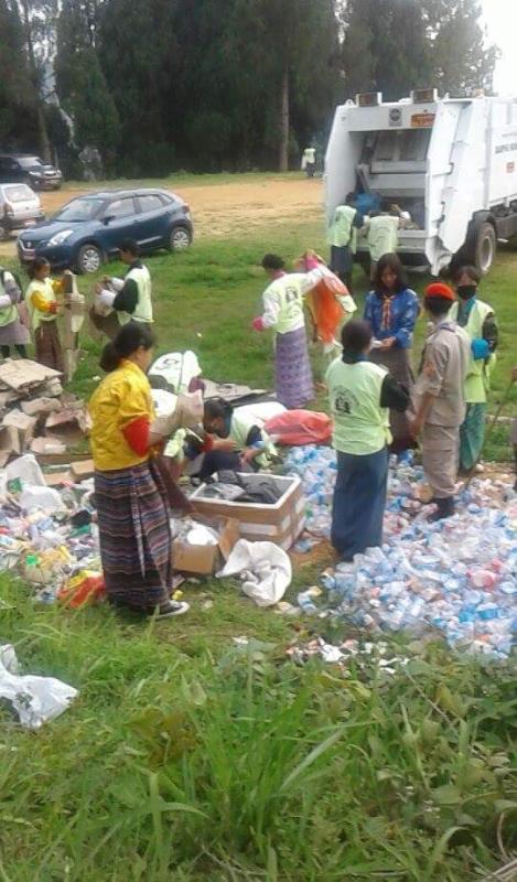 Environment cleaning for annual tshechu