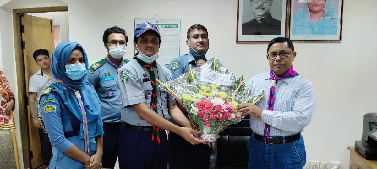 নব নির্বাচিত আঞ্চলিক কমিশনার মহোদয় কে সংবর্ধনা