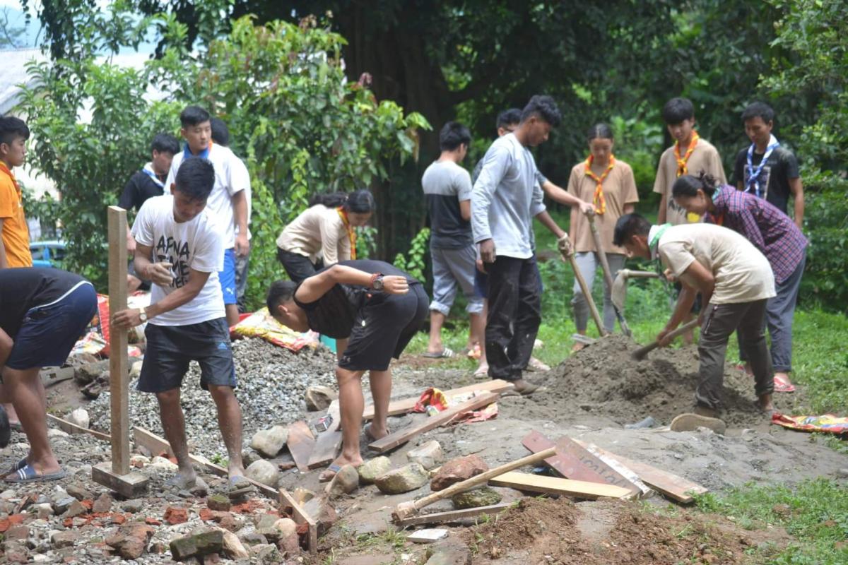 Construction of foot path