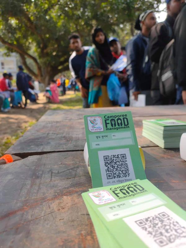 Food Coupon Management By 13th Hussars Open Rover Scout Group in National Cub Camporee 