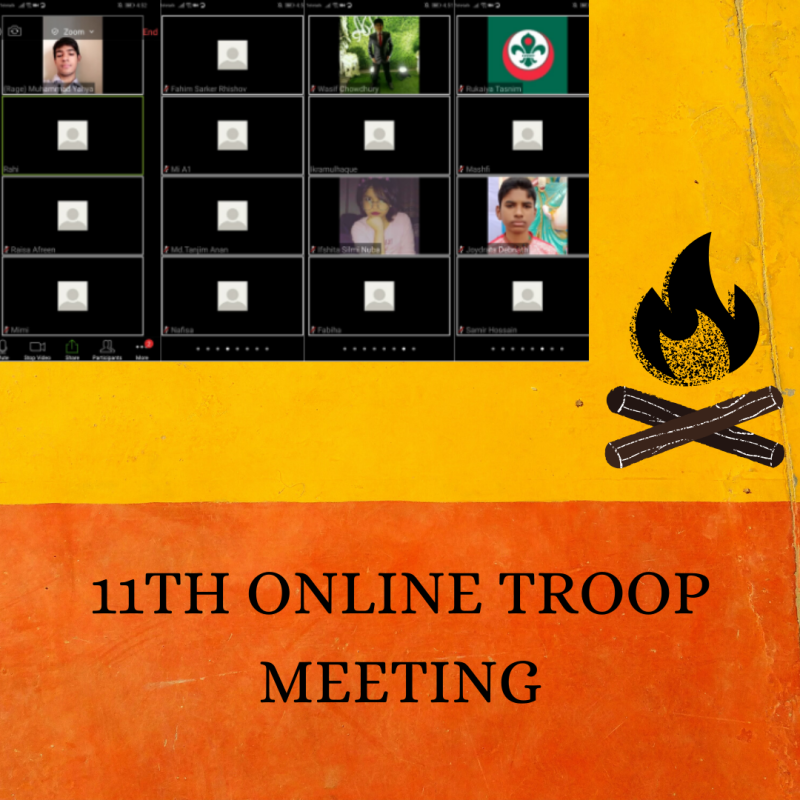 Took the 11th online troop meeting of BMSCSG!! 