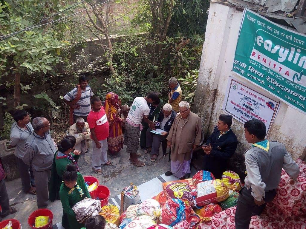 Relief materials distribution program for the flood Victims