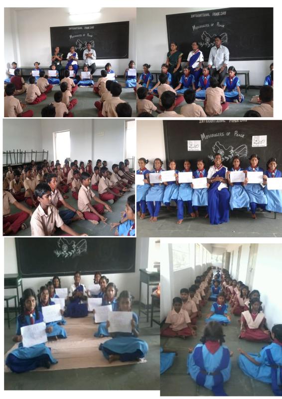 INTERNATIONAL PEACE DAY,G.H.SCHOOL, AMMAPET 614401,THANJAVUR TAMILNADU