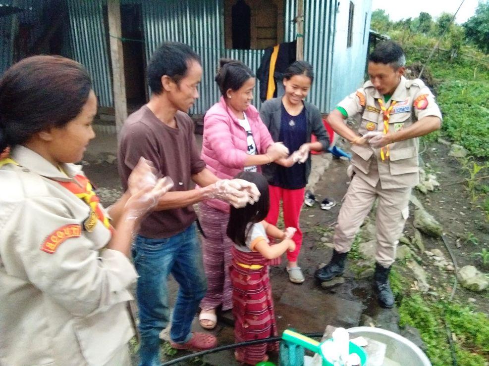 Collaboration with scout youth leader made awareness on covid-19