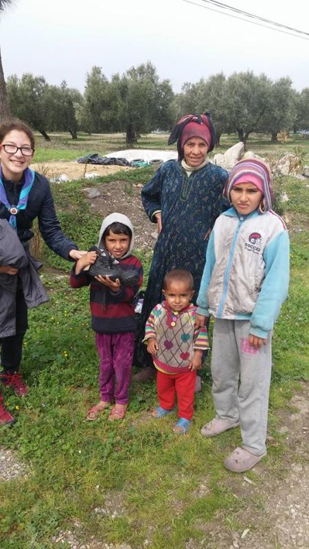 A Scout and A Syrian Refugee Family