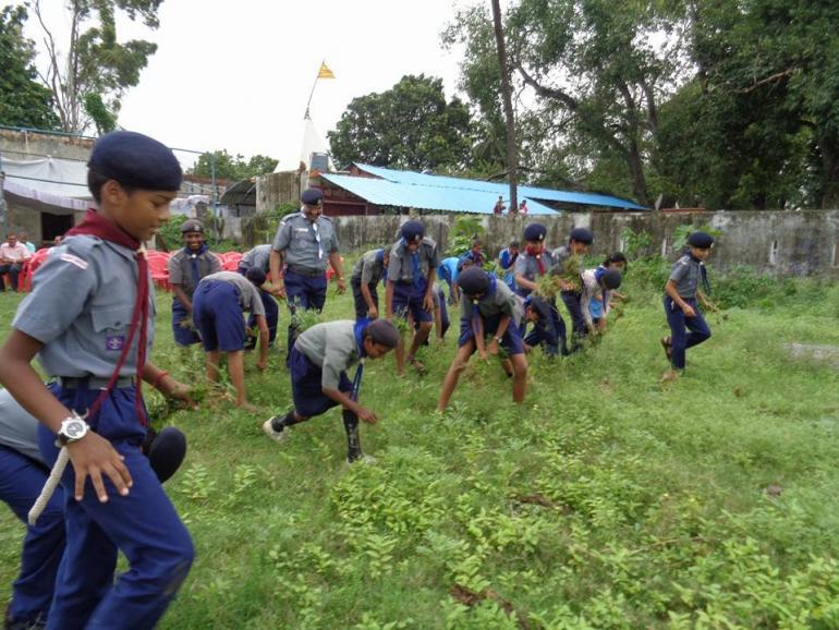स्वच्छ भारत अभियान के दौरान कार्यक्रम।