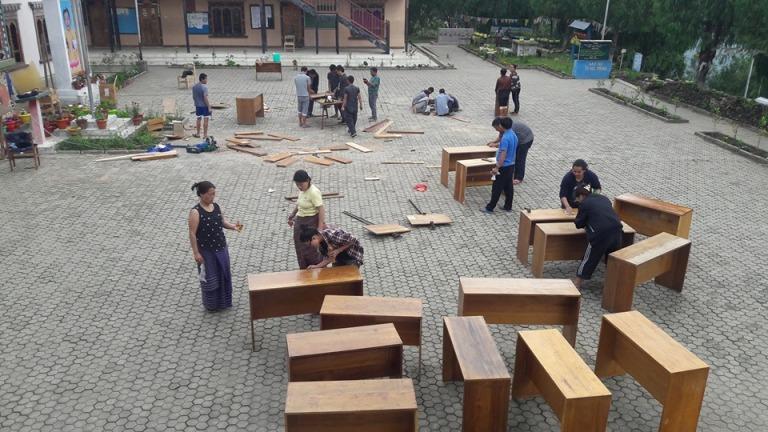 maintenance of Tables in the school