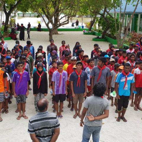 Scouts Gather At K.Dhiffushi For "Fanaaru 2018" 