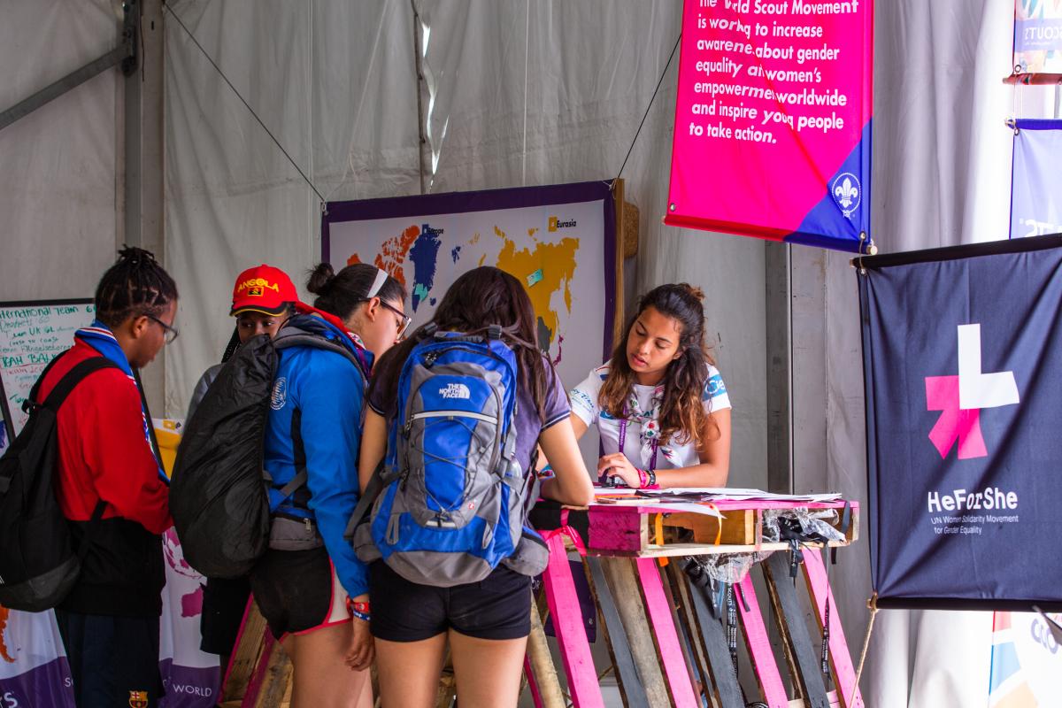 Scouts in the better world framework tent
