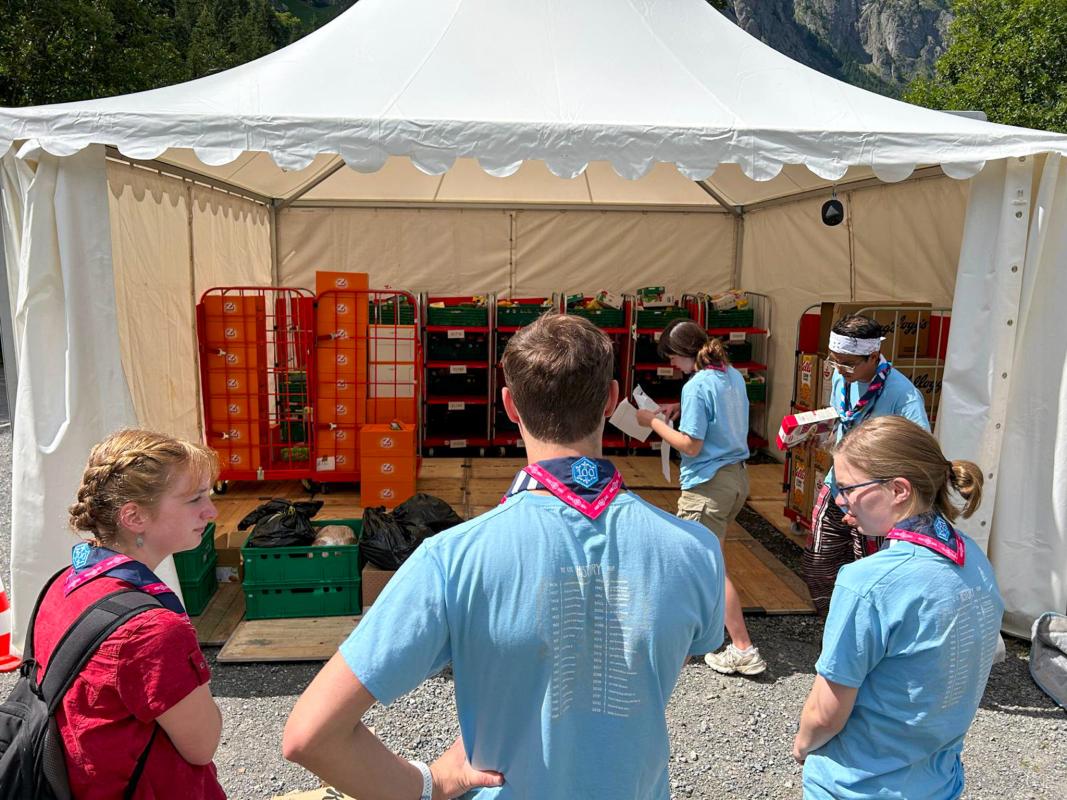 Young people doing food inventory 