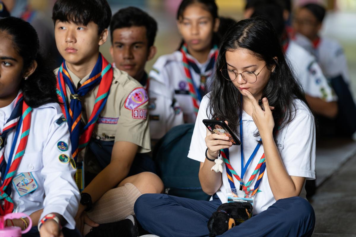 Young person in deep thought