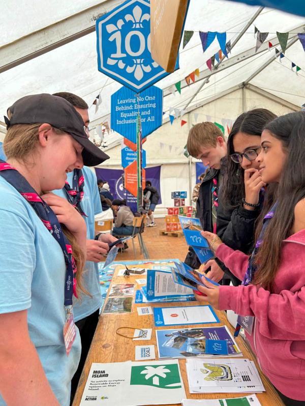 Young people working on an activity 