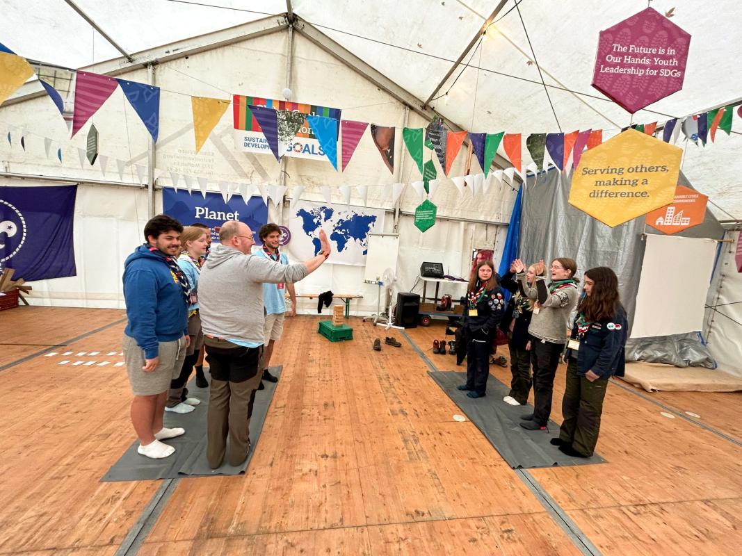 Young people during group activity