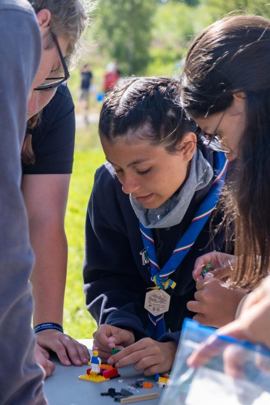 Young people working on a group activity