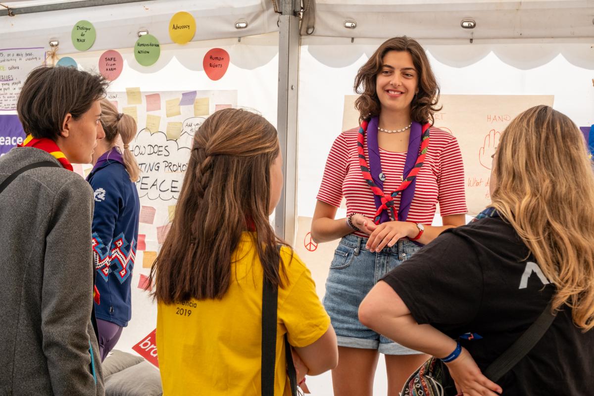 Young people discussing 