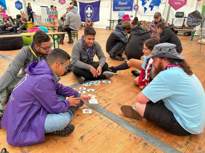 Young people during group activity 