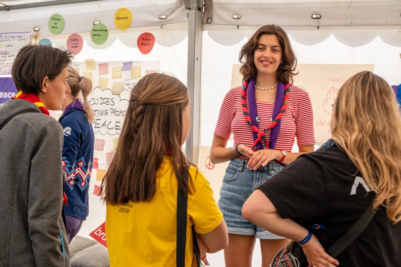 Young people discussing 