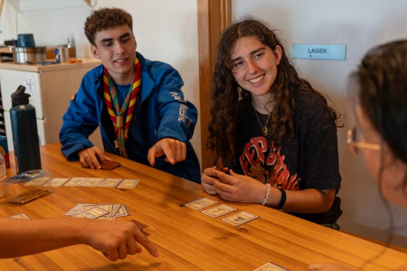 Young people working on group activity