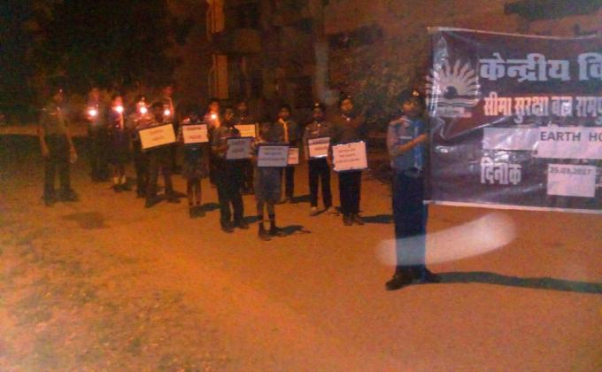 Earth Hour - Candle walk on 25.03.2017 by Scouts and Guides KV Fazilka 