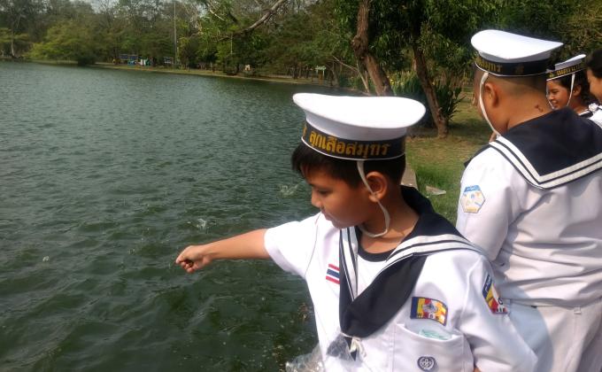 ให้อาหารปลา