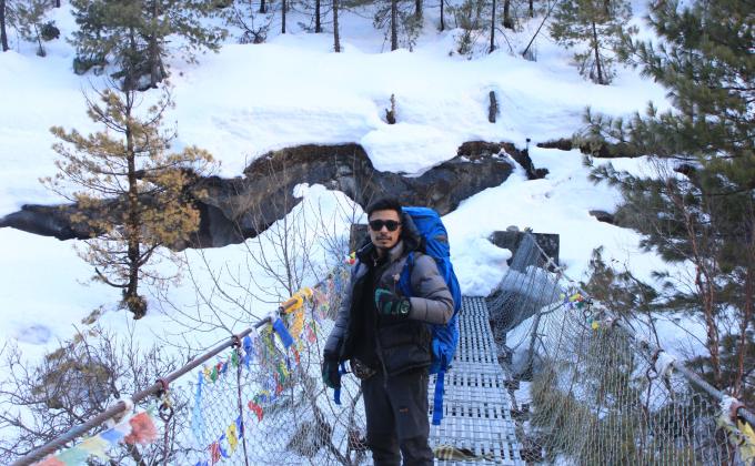 scout in high himalayas