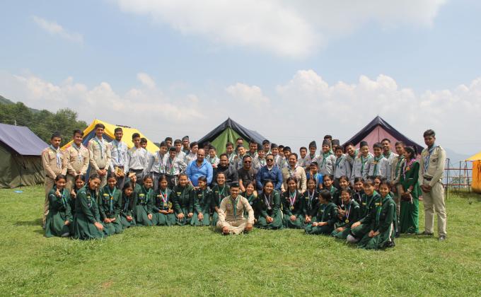 Nepal Scouts in action.