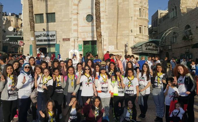 We Ran for our right of movement, for our freedom in the Palestinian Marathon