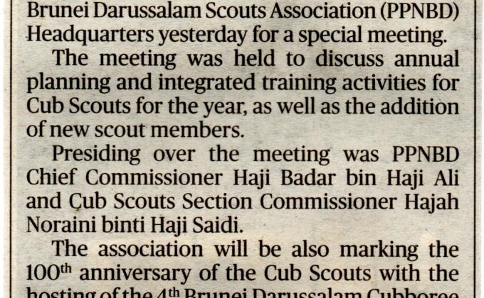 Celebration of 100th years Cub Scouts in Scouting.