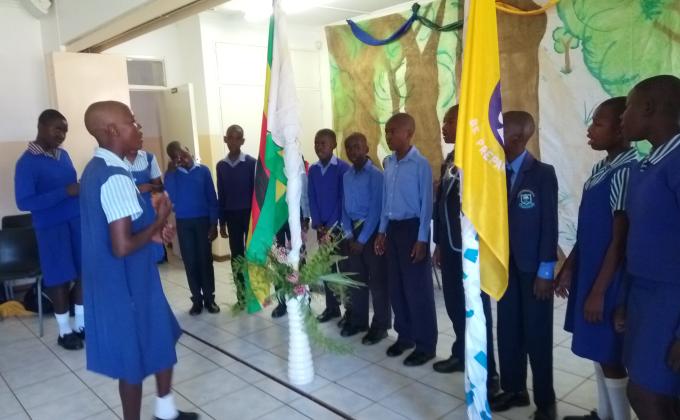 Scouts investiture ceremony for the Church of Jesus Christ of Later Day saints. 