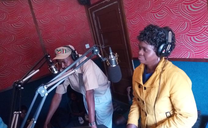 Scouts in the radio station. Local radio station in kwekwe 