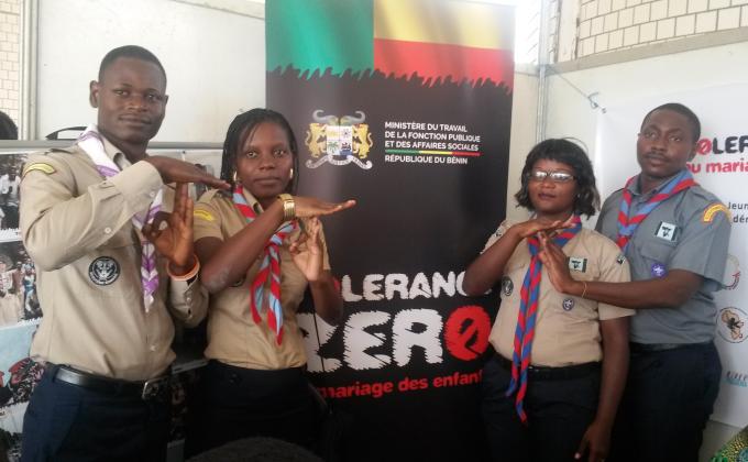 Lutte contre le mariage des enfants au Bénin les scouts s’engagent aux côtés de l’UNICEF et des autres organisations de la société civile.
