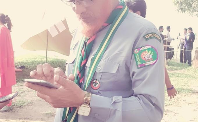 With Course Leader of 310th Rover Scout Unit Leader Basic Course 2018 Day of 4th.