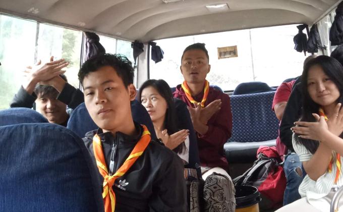 Sherubtse rovers celebrating world scarf day 