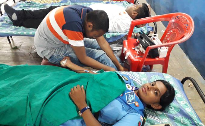 Blood donation camp Organized by south Group of Kanchrapara District. 