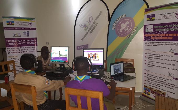 Scouts in Rwanda join the JOTA-JOTI