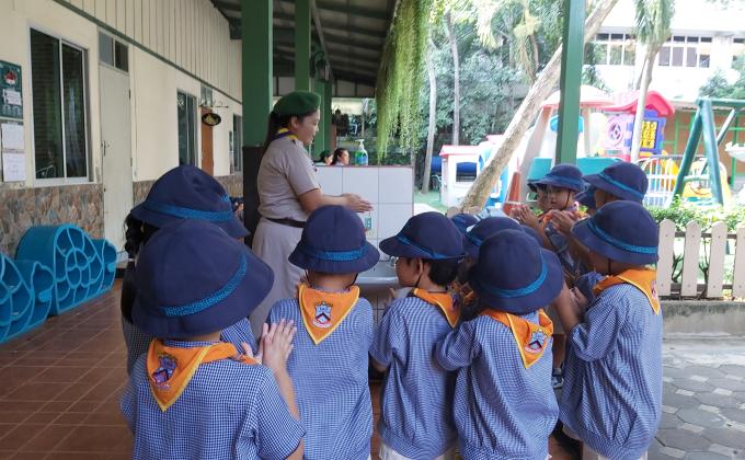 สาธิตการล้างมือ 7 ขั้นตอน