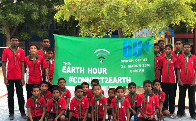 Earth Hour Celebrated By 5th Raa Scout Group, Maldives