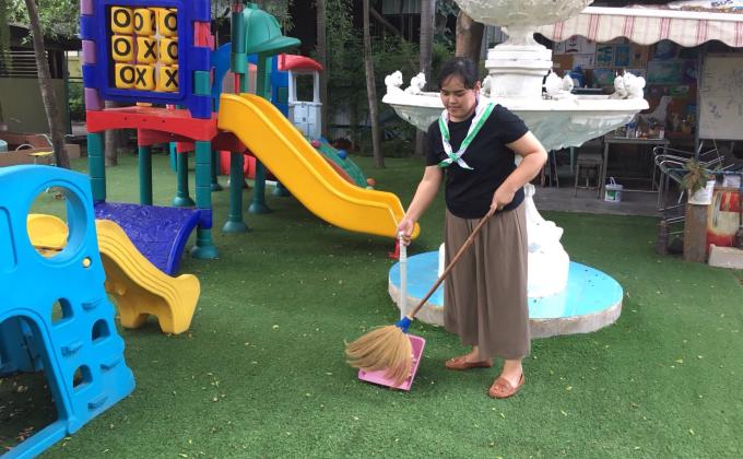 ทำความสะอาดสวนธรรมชาติ