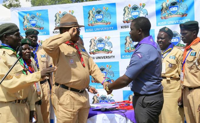 Kisii University Vice Chancellor Invested into Scouting