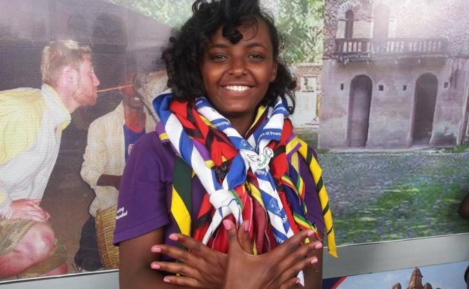 Ethiopia Scout celebrating International Scarf Day!!